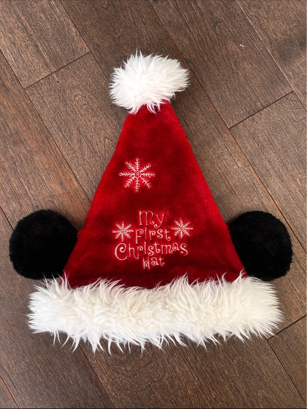 VTG Disney Mickey Mouse My First Christmas Hat TAG ATTACHED